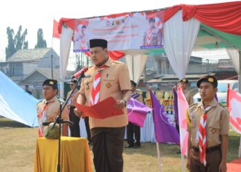 Peringati HUT Pramuka Ke-62, Camat Serang Baru Berharap Generasi Muda Tingkatkan Skill dan Kompetensi