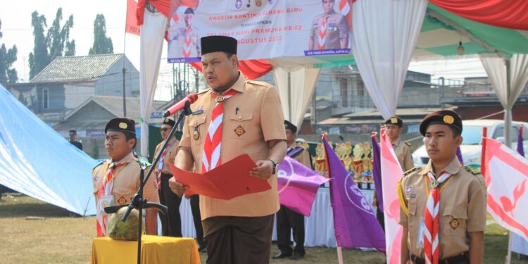 Peringati HUT Pramuka Ke-62, Camat Serang Baru Berharap Generasi Muda Tingkatkan Skill dan Kompetensi