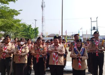 Camat Tambun Utara Ajak Pelajar Aktif Kegiatan Pramuka